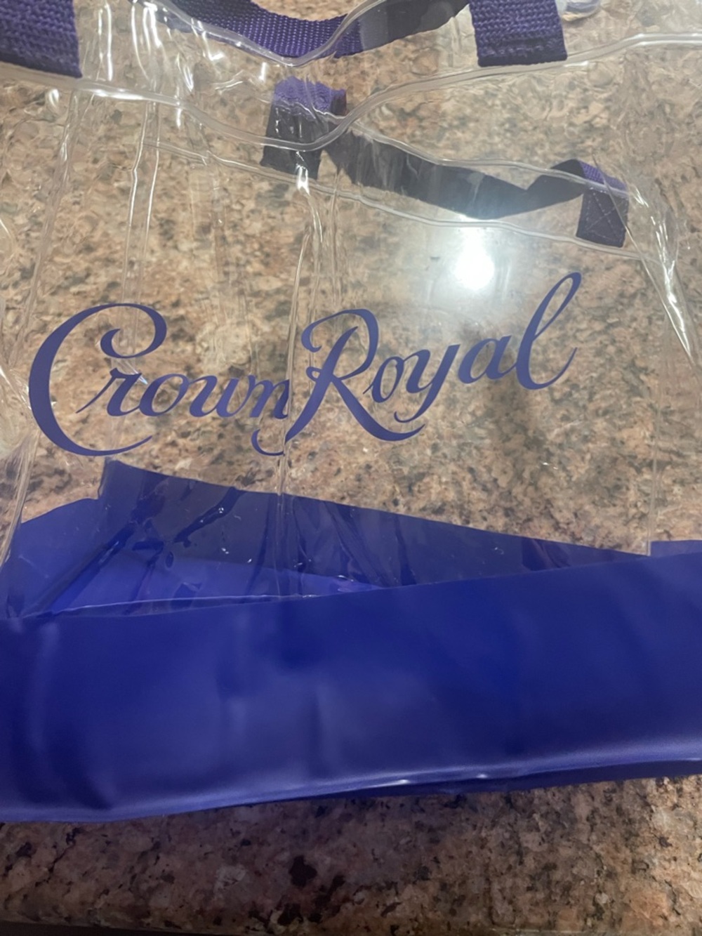 Crown Royal Clear Tote with Purple Base
